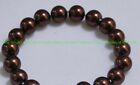 8-12mm Multi-Color South Sea Round Shell Pearl Beaded Stretch Bracelet 7.5''