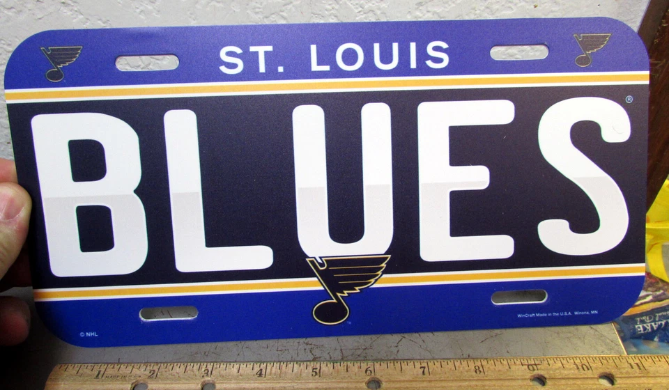 St. Louis Blues NHL national Hockey league Team plastic License plate, USA made - Image 1 of 1