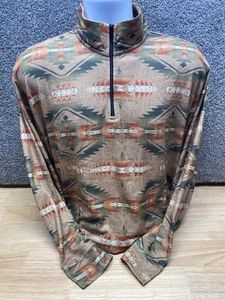 Tasha Polizzi Men's Large NWT The Chandler Pullover Southwestern Aztec 1/4 Zip - Picture 1 of 10