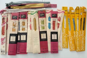 Vintage Lot 32 Zippers 7-22” New Old Stock Neckline Dress Jacket Talon Sew Bee - Picture 1 of 6