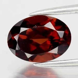 π 1.21ct 7.1x5.2mm VS Oval Natural Reddish Orange Garnet - Africa Gemstone - Picture 1 of 4