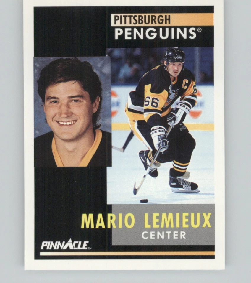 1991-92 Pinnacle French #1 Mario Lemieux - Image 1 of 2