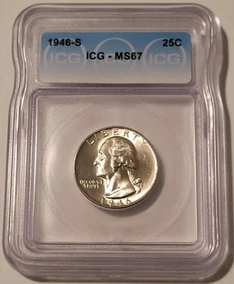 1946 S Washington Quarter MS67 ICG - Image 1 of 4