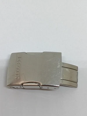 Подлинный Citizen кнопка складной серебряный S/стальной застежки - подходит 20 мм браслет - Изображение 1 из 4