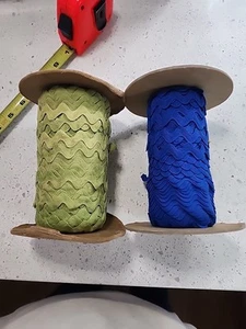 Vintage Bric A Brac Sewing Trim Green Blue - Picture 1 of 9