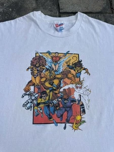 Vintage 1993 DC Comics 100 New Teen Titans T-Shirt Size XL Graphitti Cyborg - Picture 1 of 5