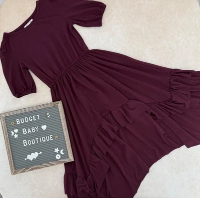 JOYFOLIE Mia Joy Purple Hi Low Knit Ruffle Dress Size 7 - Image 1 of 3