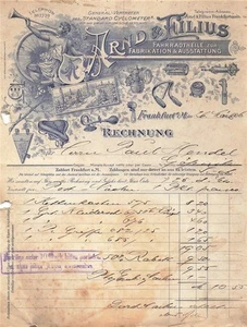 Old invoices, "Arnd & Filius, Frankfurt a.M." 26.03.1906 - Picture 1 of 1