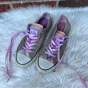 Converse Olive Green and Purple Lace Up Sneakers - Picture 1 of 5