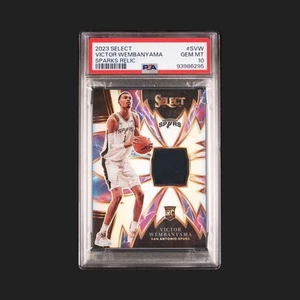 2023 Panini Select Sparks Relic SVW Victor Wembanyama PSA 10 Gem Mint - Picture 1 of 2