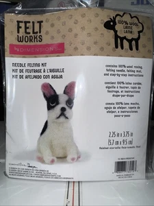 Wool French Bulldog Wool Felting Kit By Dimensions - Picture 1 of 2
