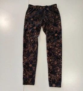 Nike Leggings Estampado Floral Negro Naranja Flores Just Do It Para Mujer Medianos - Imagen 1 de 7