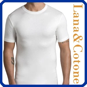 Maglia intima da uomo in LANA e COTONE maglietta termica manica corta girocollo - Foto 1 di 6