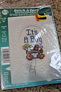 Kreuzstich Kartenset - It's a Boy Stitch A Card von nmi - Bild 1 von 2