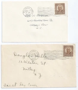 (2) US FDC 686 Coil MARION OH DEC 1 1929 Lot of 2 - Picture 1 of 4