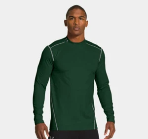 Under Armour Uomo EVO Coldgear Fitted Finto Girocollo Verde Foresta 1248945-301 - Foto 1 di 4
