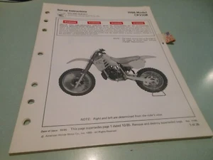 NOS OEM Honda 1986 CR250R Set-Up Instructions Manual - Picture 1 of 7
