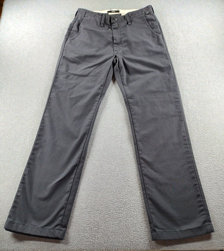 Pantalone chino Vans grigio taglia 30 fuori parete dritto elasticizzato vita media 31 5" logo