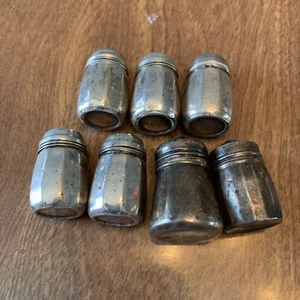 "Lote de siete saleros y pimenteros de plata de ley de 1,5"" 33,9 gramos" - Imagen 1 de 4