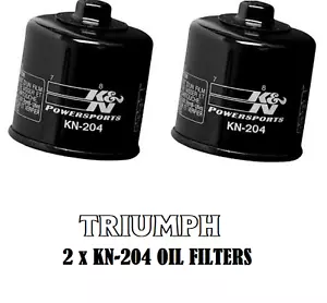 TRIUMPH STREET TWIN L/C 1200 2 X KN-204 OIL FILTERS - BLACK Thats $24 ea - Picture 1 of 4