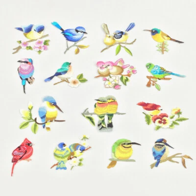Bird Iron Sew On Patch Applique Motif Craft Sewing Repair Embroidered Badge DIY - Image 1 of 4