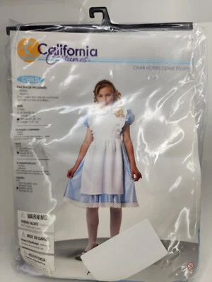 DISFRAZ ALICIA NIÑO POR CALIFORNIA DISFRACES VESTIDO Y DELANTAL TALLA NIÑO MEDIANO 8-10 Foto 1 de 4