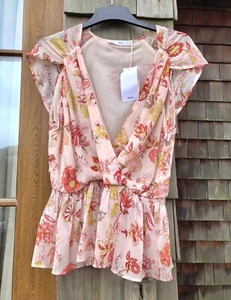 New Mango Floral Summer Blouse Size Small or UK 8 - 10 - Picture 1 of 6