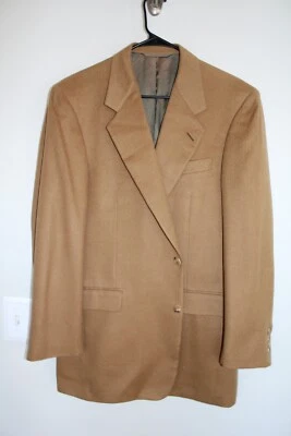 BROWN HICKEY FREEMAN 100% CAMEL HAIR BOARDROOM SPORT COAT sz 42L blazer jacket - Imagem 1 de 4