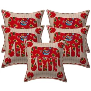 Applique Cushion Cover Indian Sofa Cover Ethnic Decorative Bohemian Home Decor - Bild 1 von 5