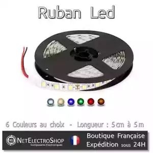 Ruban Led SMD 5050 - 60 leds / m - 12V - IP20 - 6 couleurs au choix - 5cm à 5m - Bild 1 von 1