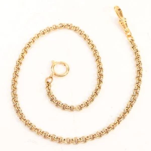 Pocket Watch Chain Vintage 15-1/8 inches Gold Tone - AC30 - Picture 1 of 2