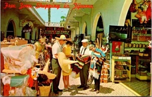 Postal Zona Franca Compras TIJUANA México c1972 - Imagen 1 de 2