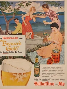 1957 Vintage Ballantine Ale XXX Druckanzeige, Brauer Gold - Bild 1 von 1