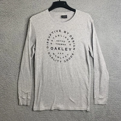 Camisa Térmica Oakley Para Hombre Grande Gris Pullover Cuello Redondo Manga Larga Informal Foto 1 de 4