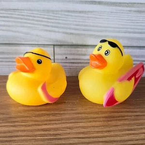 CTM Pirate Patch Rubber Duck + Surfing Pink Red Surfboard Bath Water Pool Toy M3 - Picture 1 of 13