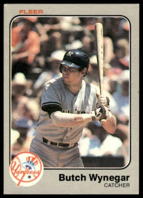 1983 Fleer #399 Butch Wynegar New York Yankees Baseball - Image 1 of 2