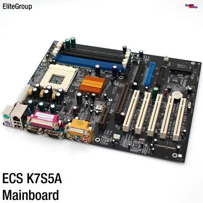 Elitegroup ECS K7S5A Socket A 462 PC Mainboard Motherboard for AMD CPU Athlon - Image 1 of 4