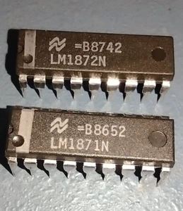 Nat'l. Semi. LM1871, LM1872 RC Xmitter, Receiver Encoder IC Set / NOS / 18 Pin DIP - Bild 1 von 3
