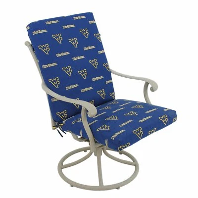 West Virginia Mountaineers Two Piece Chair Cushion - Imagem 1 de 4