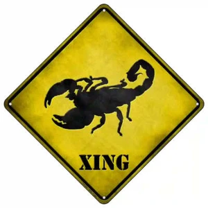 Scorpion Crossing 16.5" X 16.5" Diamond Metal Sign - Imagen 1 de 1