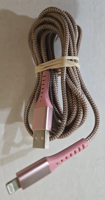 10Ft Pink Apple Cable Fast Charger Cord iPhone iPad Pre-Owned - Image 1 of 3