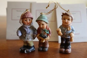 3 Goebel Studio Hummel Christmas Holiday Ornaments Set #9 Box COA 96039 - Picture 1 of 10