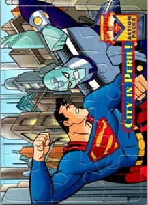1996 Skybox DC Superman Action Packs Puzzle Card PZ3 City In Peril  - Picture 1 of 2