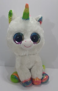Ty Beanie Boo Pixy The Unicorn 9" Stuffed Plush Animal Toy White Rainbow - Picture 1 of 8