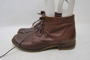 Josef Seibel Size 40 EUR Brown Leather Lace Up Ankle Fashion Boots Bootie - Picture 1 of 11