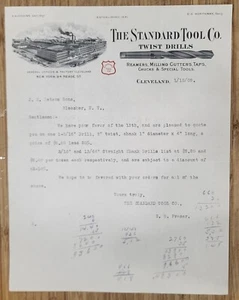 1909 Letterhead Bleecker NY Cleveland Ohio The Standard Tool Company - Picture 1 of 1