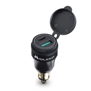 ALIMENTATORE ALLUMINIO PRESA MOTO DIN USB + TYPE C BMW KTM TRIUMPH MIDLAND - Picture 1 of 7