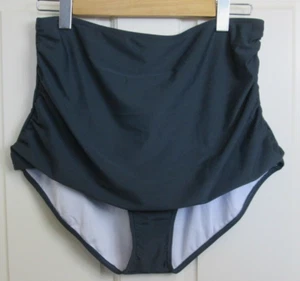 Neu ohne Etikett Cocoship blau-grau Retro-Stil Bikiniunterteil Damen 16 hoch geschnallt 31597 - Bild 1 von 5