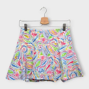 IBKUL Golf Women's Skort Leaf Print (Red/Blue/Green) - Small - Picture 1 of 2
