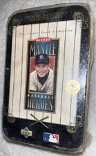 Upper Deck MICKY MANTLE Baseball Heroes METALLIC COLLECTOR CARDS IN TIN BOX 1995
